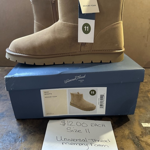 Universal Thread Light Brown Memory Foam Boots - Picture 1 of 1